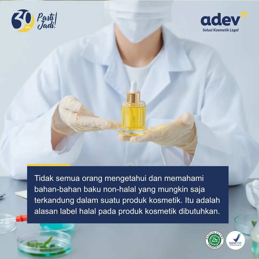 daftar kosmetik halal buatan Adev dan daftar bahan kosmetik haram