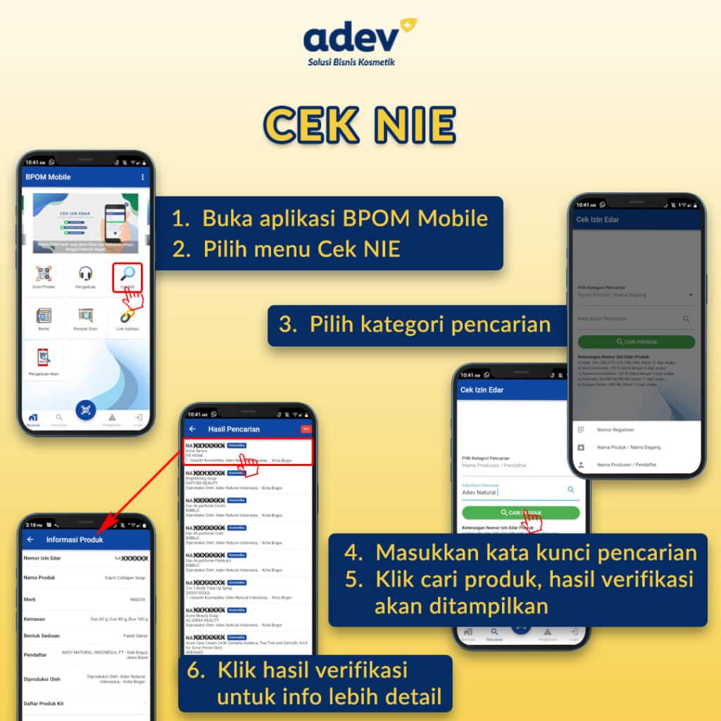 Aplikasi Cek BPOM, Cek NIE Kosmetik