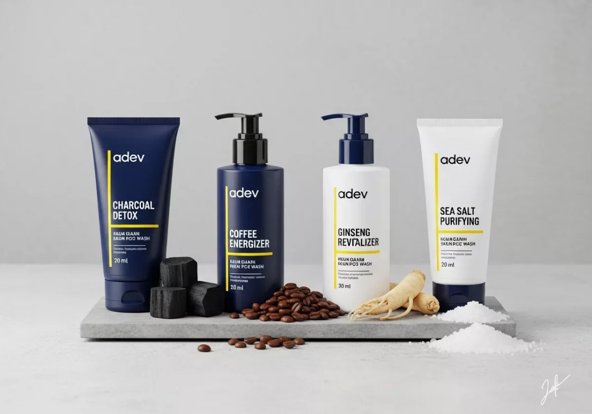 Contoh Niche Face Wash untuk Pria dengan berbagai hero ingredient