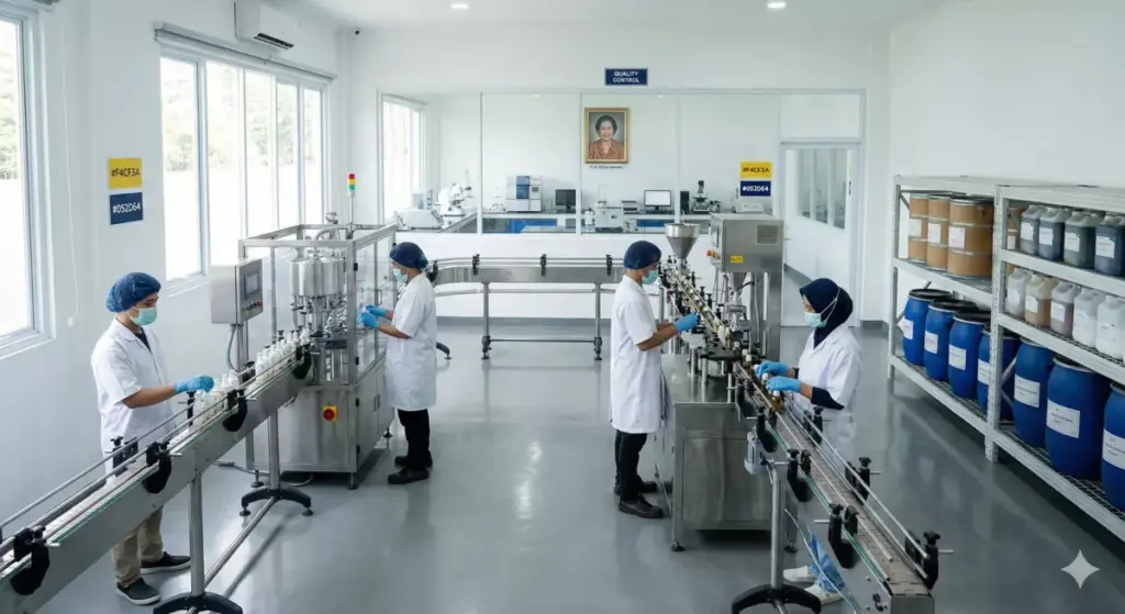 Fasilitas produksi CPKB GMP PT Adev Natural Indonesia Bogor oleh pakar IPB