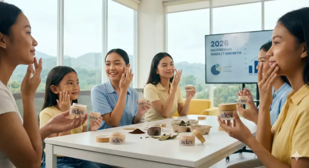 Pertumbuhan pasar kosmetik Indonesia 2026 dengan hybrid beauty SPF buatan Adev untuk Gen Z Alpha