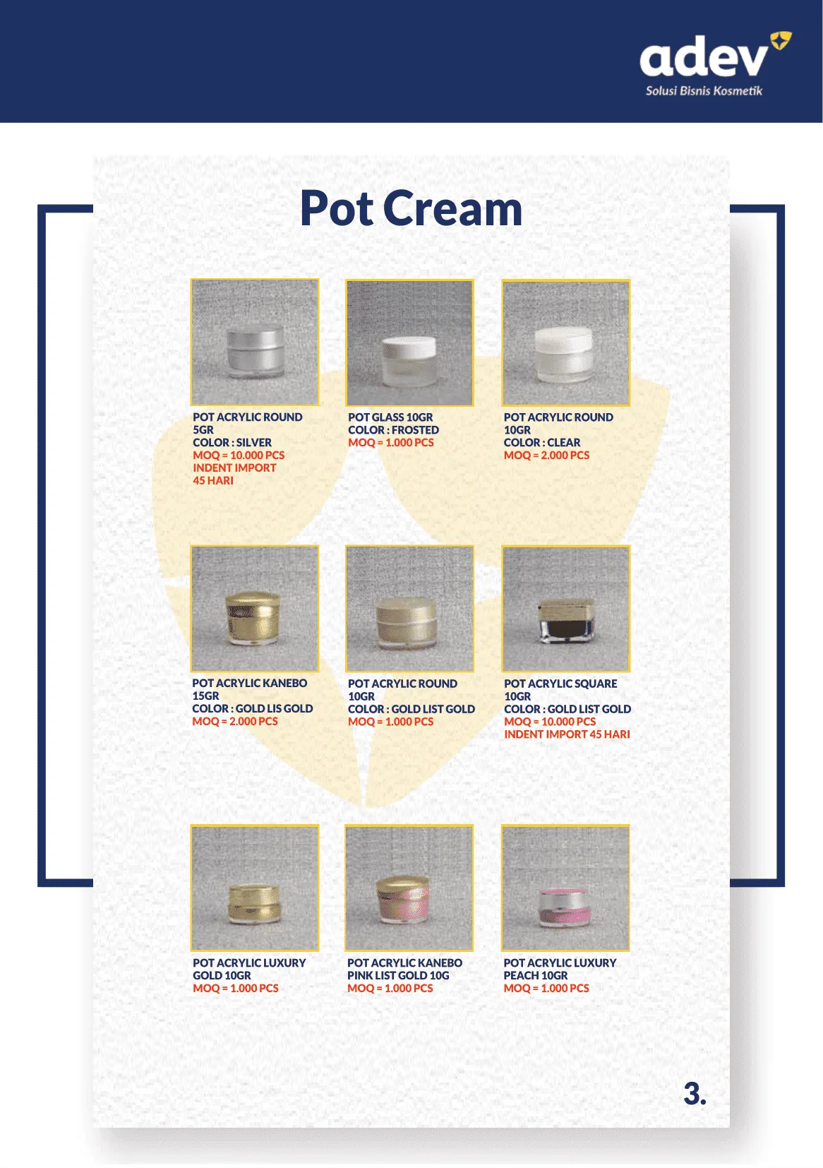 Kemasan Pot Cream 01