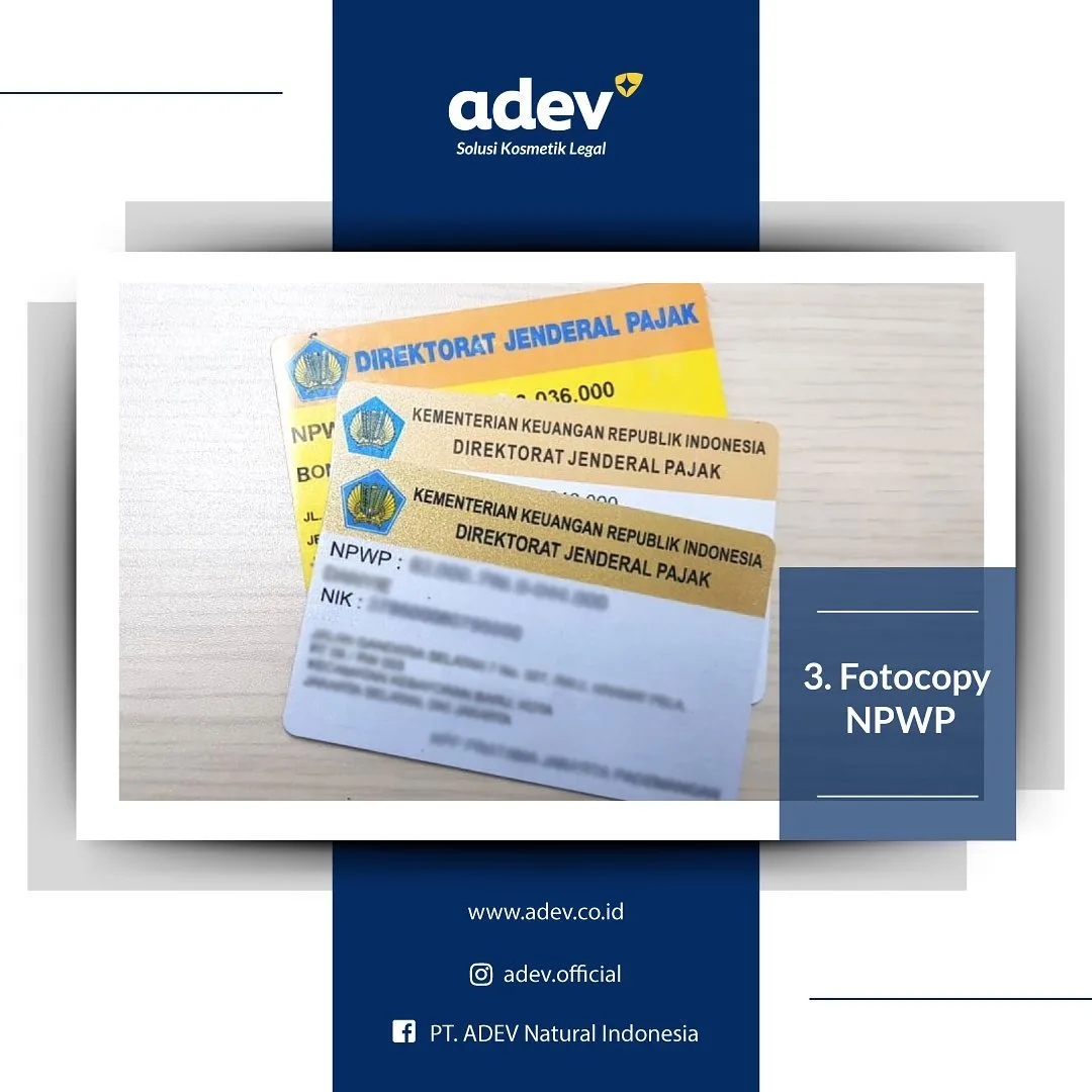 Npwp Untuk Melengkapi Berkas Maklon Adev
