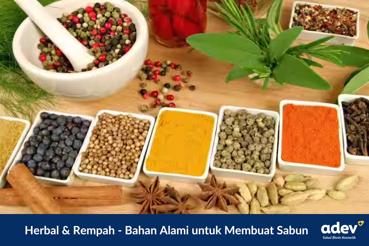 herbal rempah adalah bahan alami untuk membuat sabun