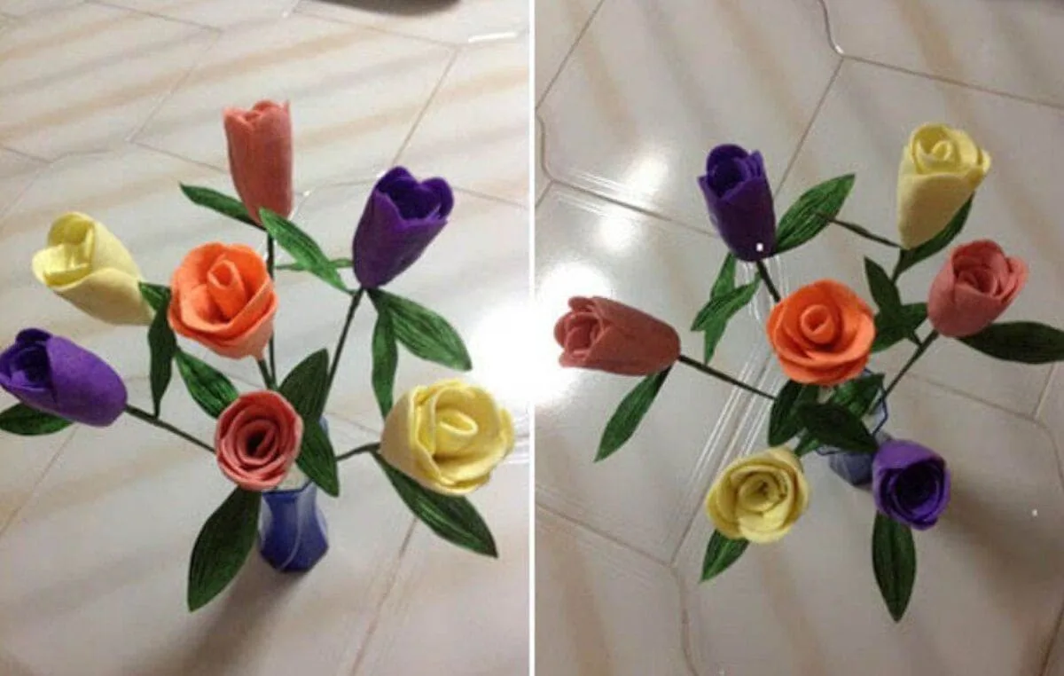 Kerajinan Sabun Berbentuk Bunga