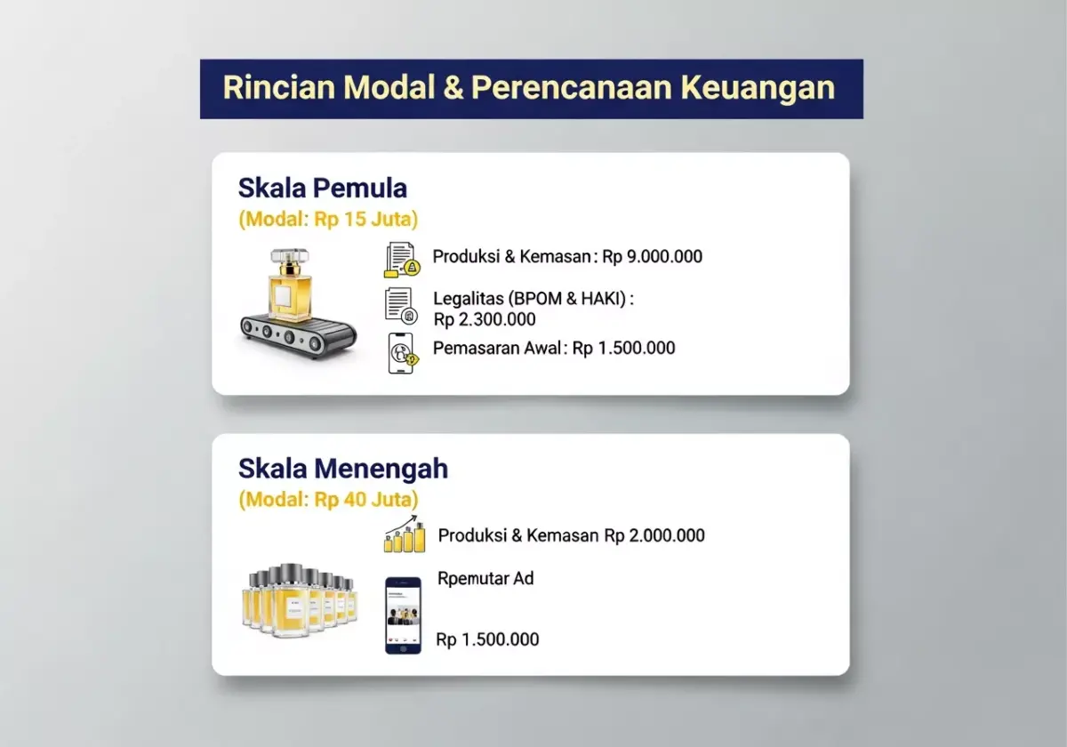 Rincian Modal dan Perencanaan Keuangan Bisnis Parfum