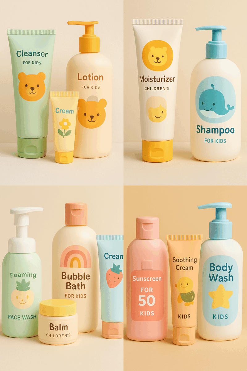 Contoh desain kemasan skincare anak