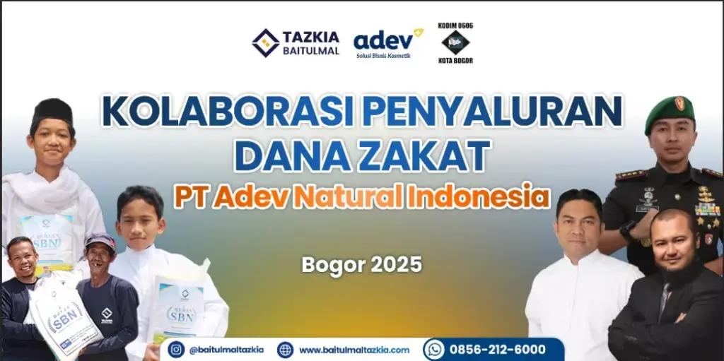 pt adev salurkan zakat perusahaan bersama tazkia baitulmal