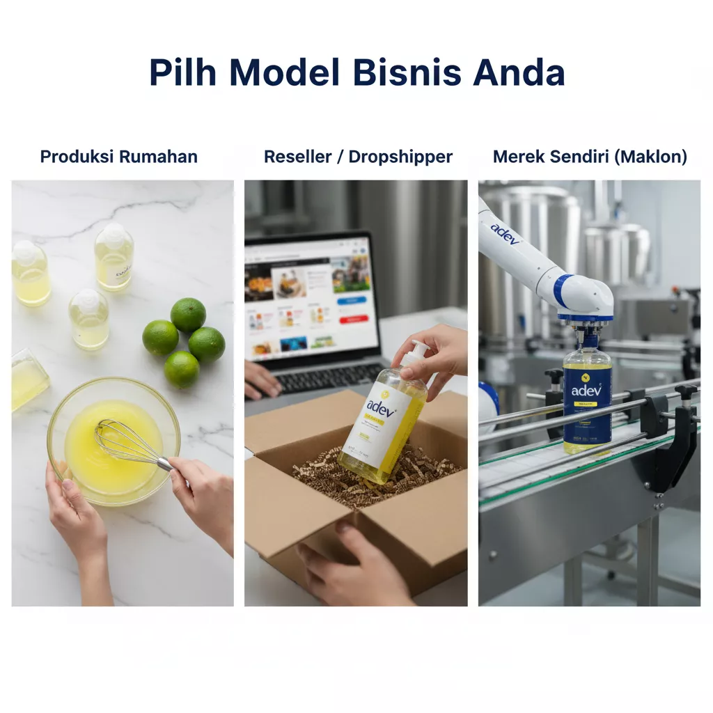 Langkah 2a: Memilih Model Bisnis Sabun Cuci Piring
