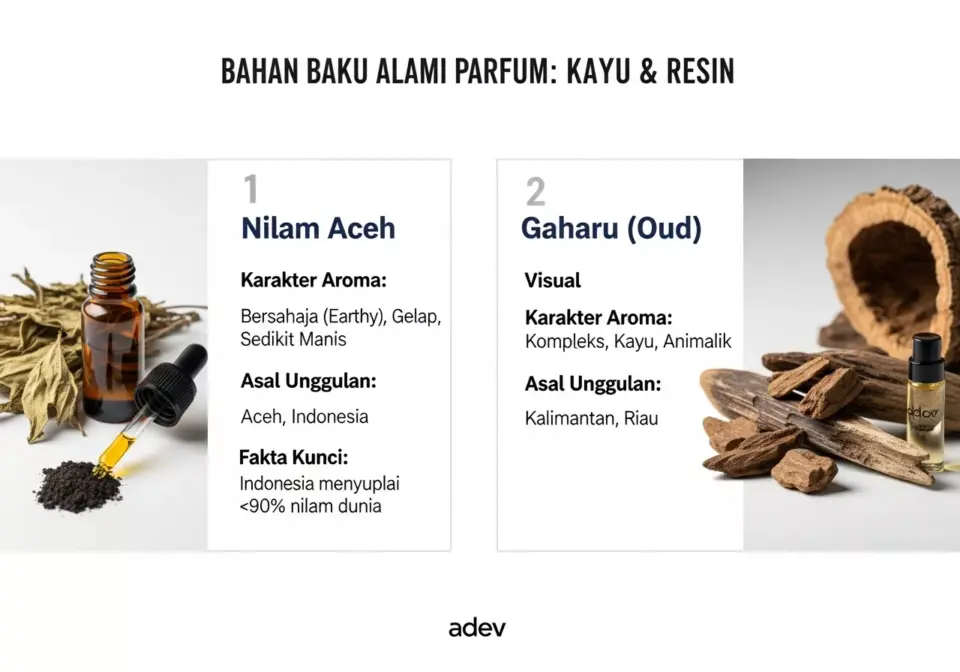 Kayu dan Resin Sumber Bahan Baku Alami Parfum