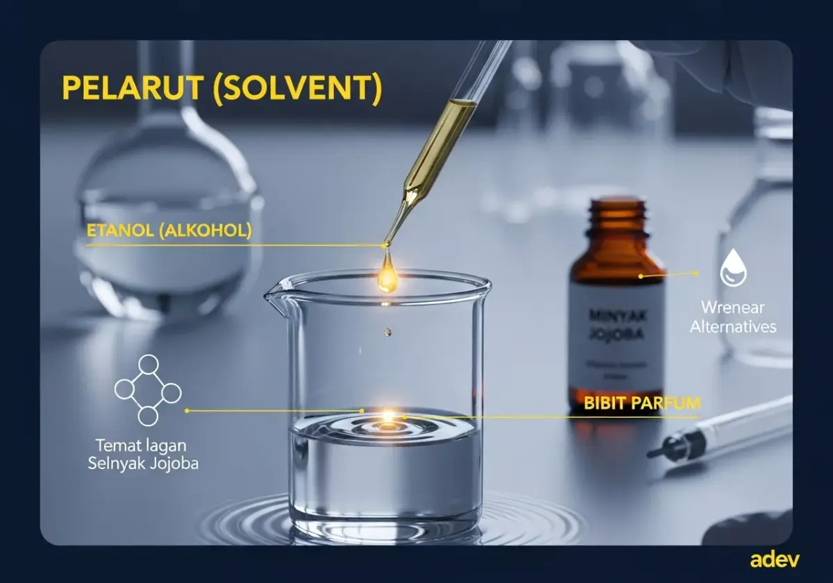 Pelarut (Solvent) adalah komponen parfum