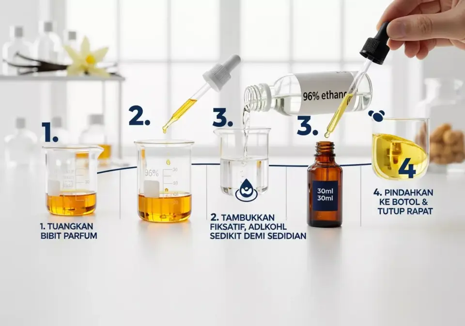 Langkah-langkah Pencampuran Bahan Parfum