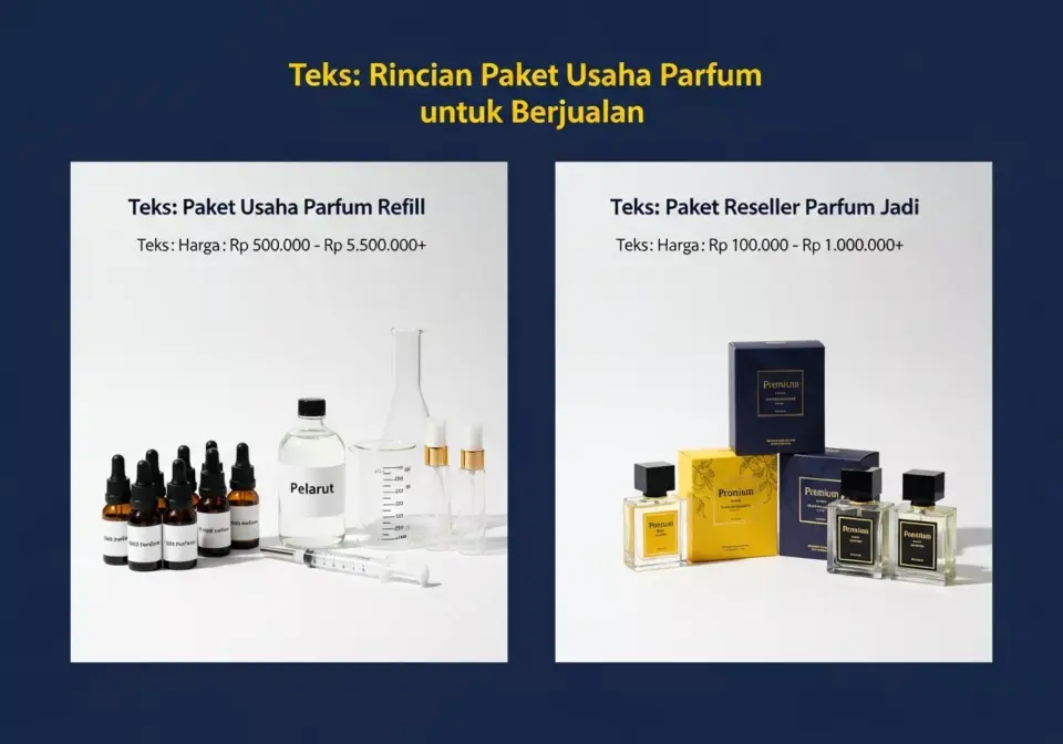 Rincian Paket Usaha Parfum untuk Berjualan: Parfum Refill dan Parfum Jadi