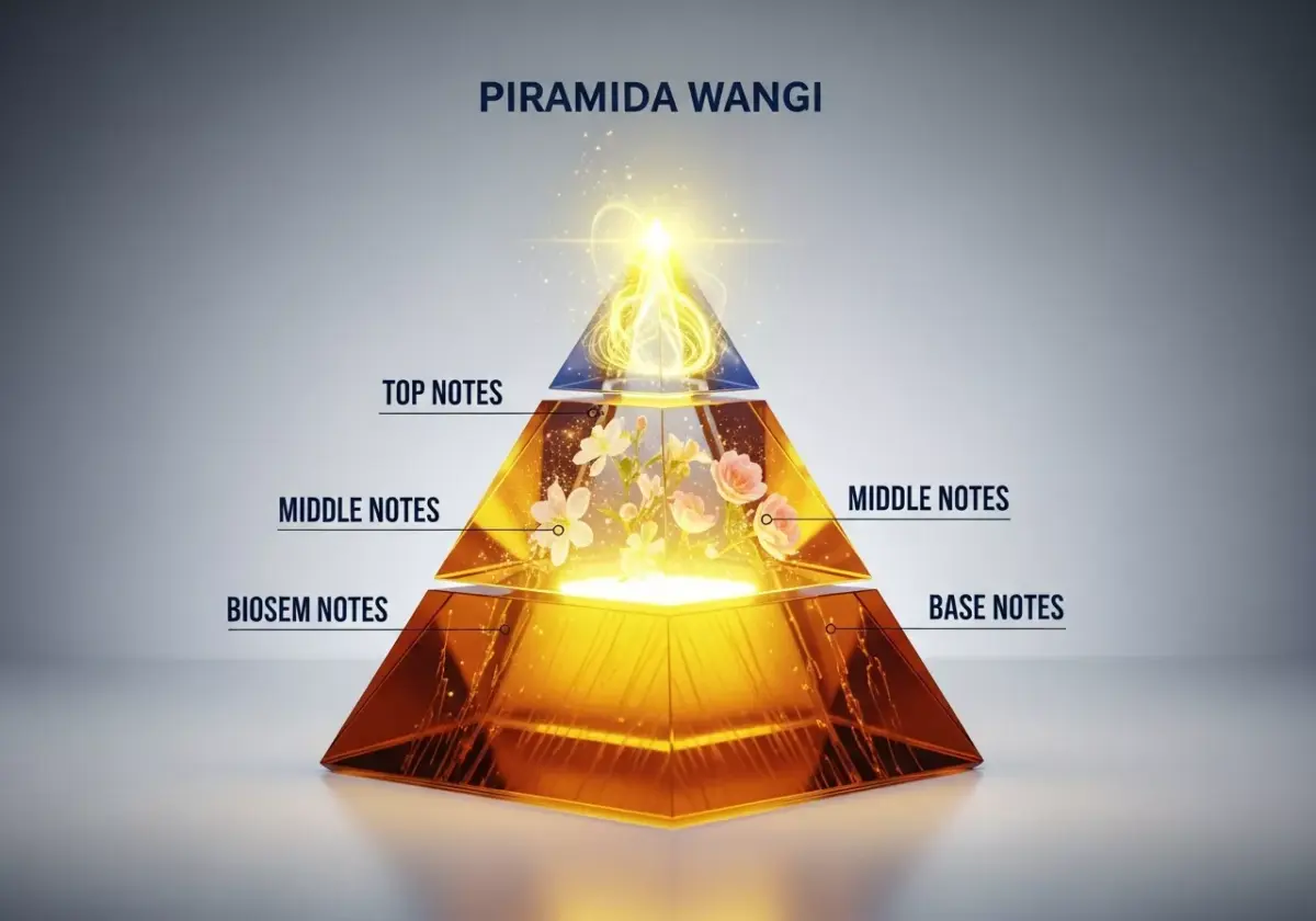 Struktur Aroma Parfum: Memahami Piramida Wangi (Top, Middle, dan Base Notes)