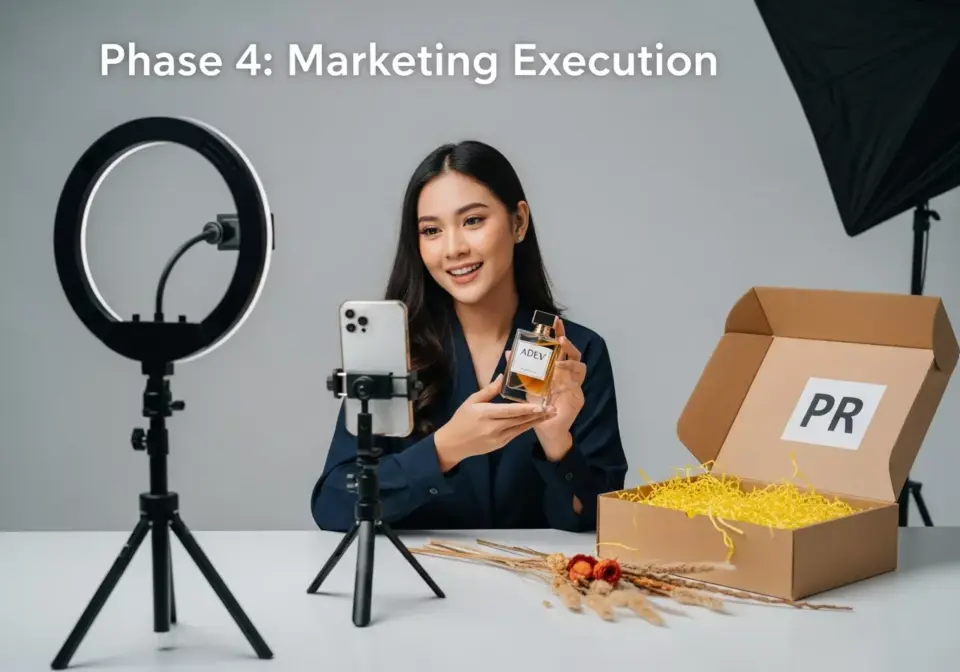 Fase 4 Eksekusi Marketing dan Branding dalam Tahapan Menjual Parfum Merk Sendiri Agar Laris