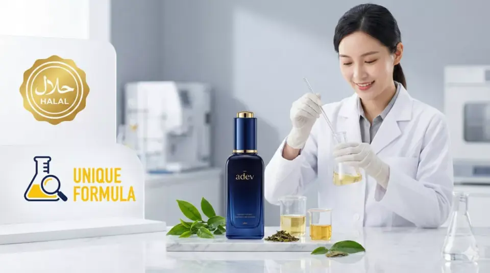Formula unik skincare alami halal inovatif brand Adev