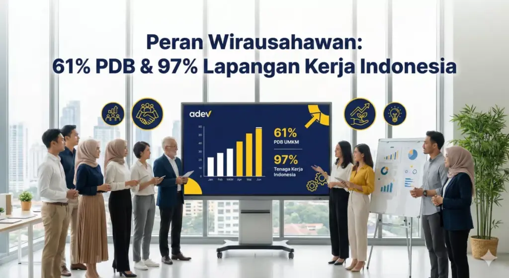 Infografis peran wirausahawan dorong PDB 61% dan lapangan kerja 97% via UMKM kosmetik