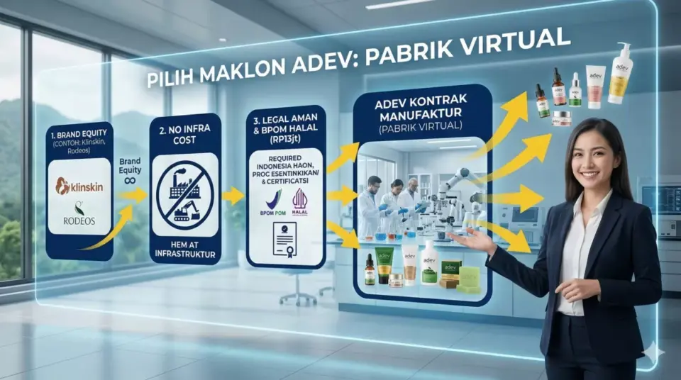 Keunggulan maklon adev brand equity legalitas hemat biaya infrastruktur