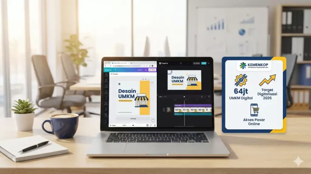 Jasa desain grafis video UMKM Canva CapCut