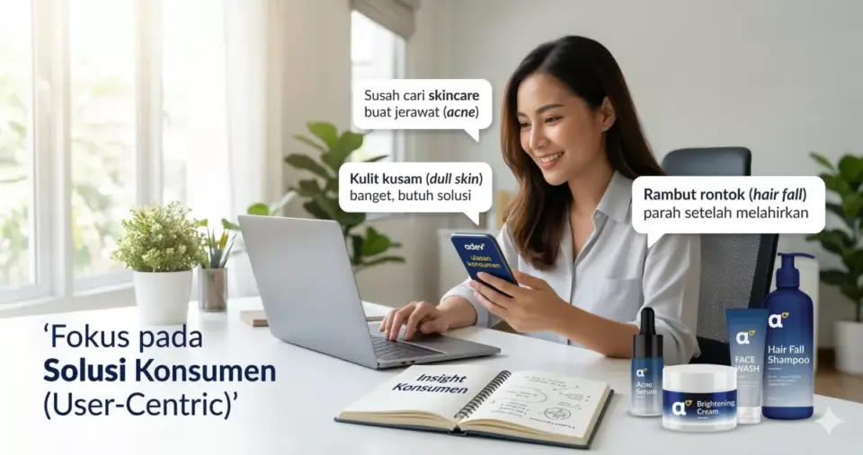 Pengusaha kosmetik user-centric yang fokus pada solusi masalah kulit konsumen