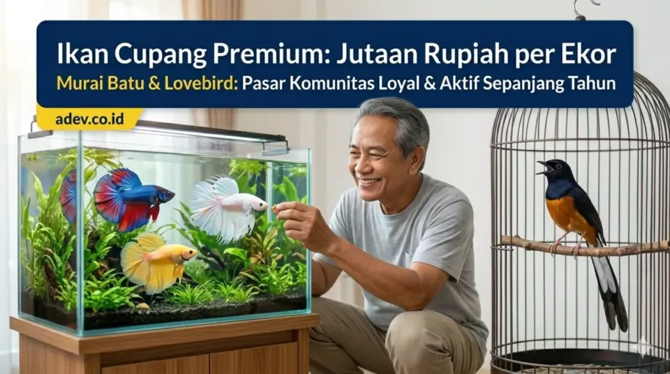 Pensiunan merawat ikan cupang betta dan burung murai batu sebagai usaha ternak hewan peliharaan bermodal kecil