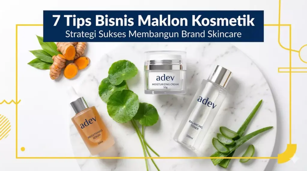 Infografis 7 tips bisnis maklon kosmetik untuk membangun brand skincare sukses di pasaran