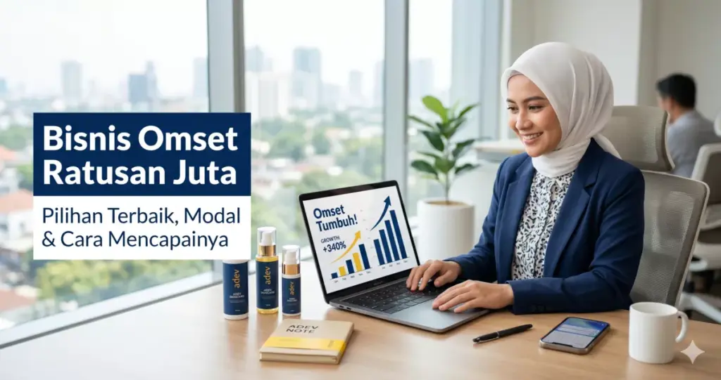 Pengusaha wanita berhijab mengelola bisnis kosmetik dengan omset ratusan juta per bulan