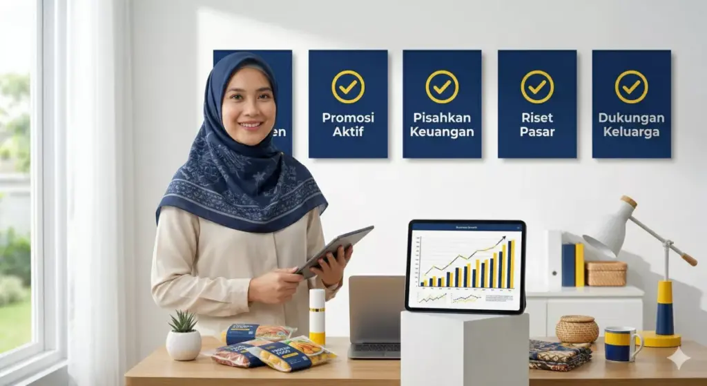 Ibu rumah tangga berhijab sukses berbisnis ditunjang 5 faktor keberhasilan usaha rumahan modal 10 juta