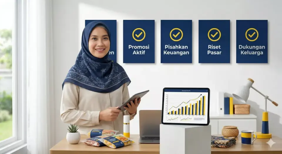 Ibu rumah tangga berhijab sukses berbisnis ditunjang 5 faktor keberhasilan usaha rumahan modal 10 juta