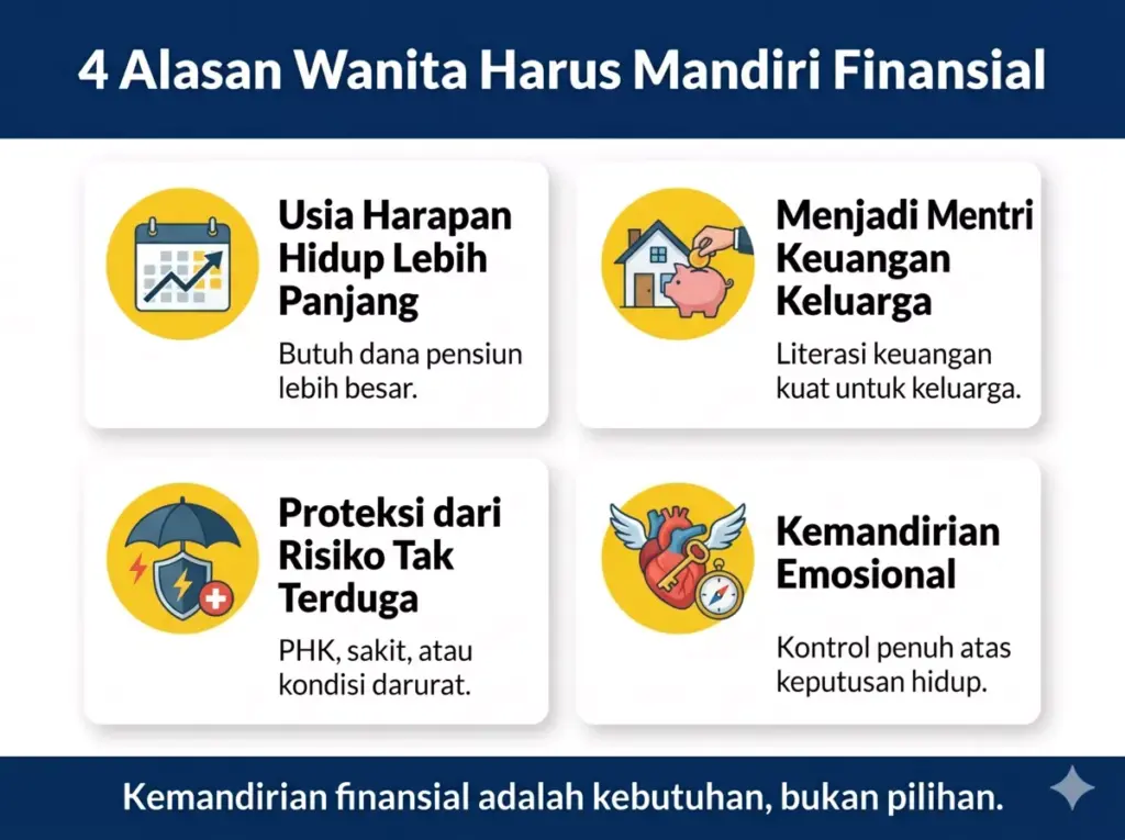 Infografis 4 alasan mengapa wanita Indonesia harus mandiri secara finansial