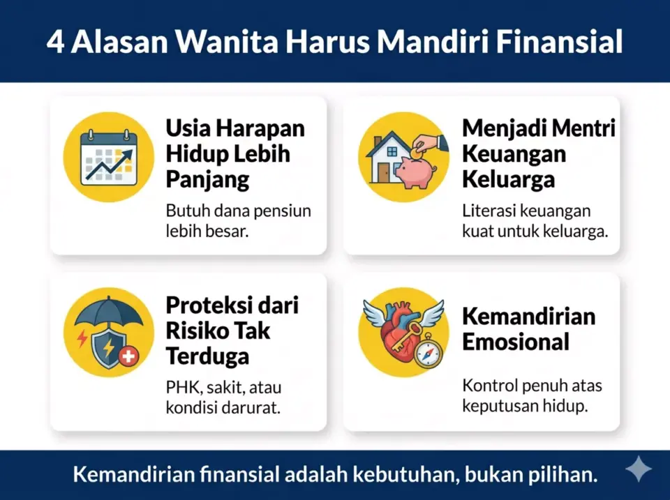 Infografis 4 alasan mengapa wanita Indonesia harus mandiri secara finansial