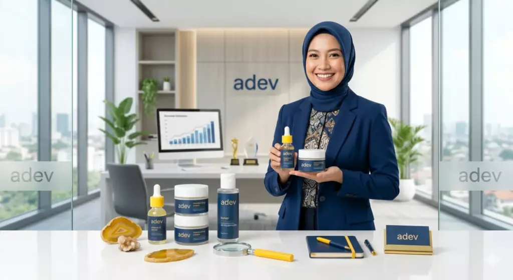 Pengusaha perempuan berhijab membangun brand skincare sendiri lewat maklon adev natural indonesia