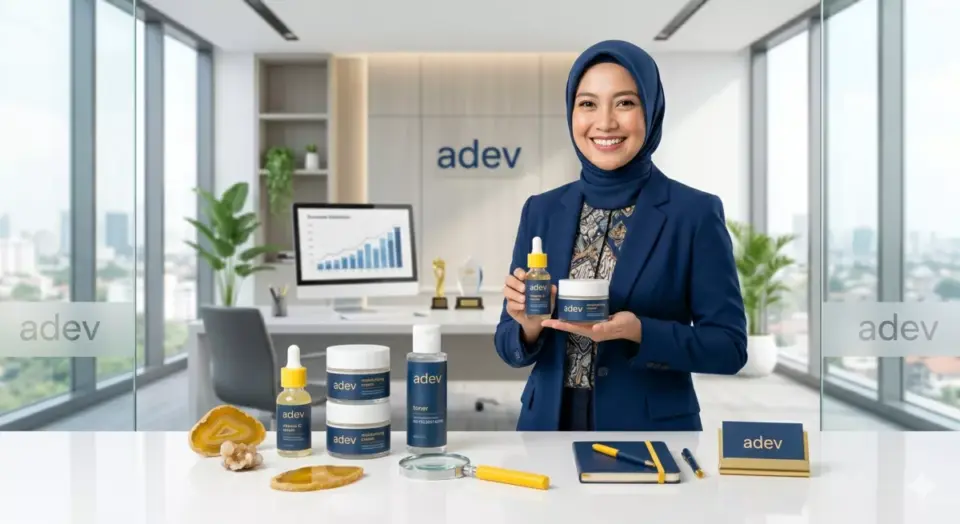 Pengusaha perempuan berhijab membangun brand skincare sendiri lewat maklon adev natural indonesia