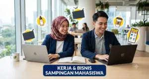 Mahasiswa Indonesia bekerja dan berbisnis sampingan di co-working space modern