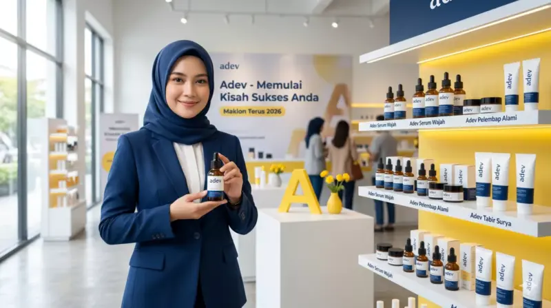 Beautypreneur Indonesia percaya diri memegang produk kosmetik brand sendiri hasil maklon bersama Adev