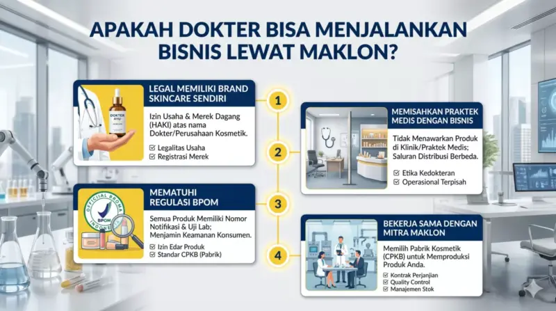 Dokter menjalankan bisnis maklon skincare secara legal