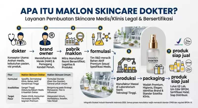 Infografis maklon skincare dokter dan alurnya