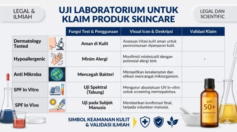 Jenis uji lab untuk klaim skincare dokter