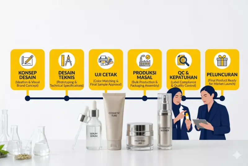 Pilihan packaging dan label maklon skincare yang sesuai aturan BPOM