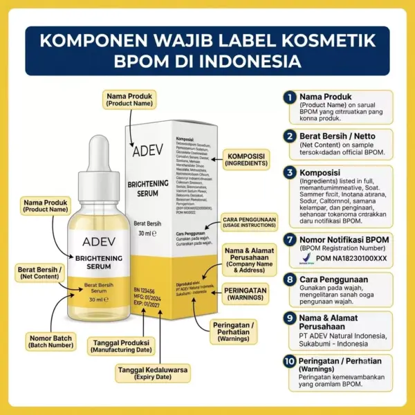 komponen label kosmetik menurut BPOM
